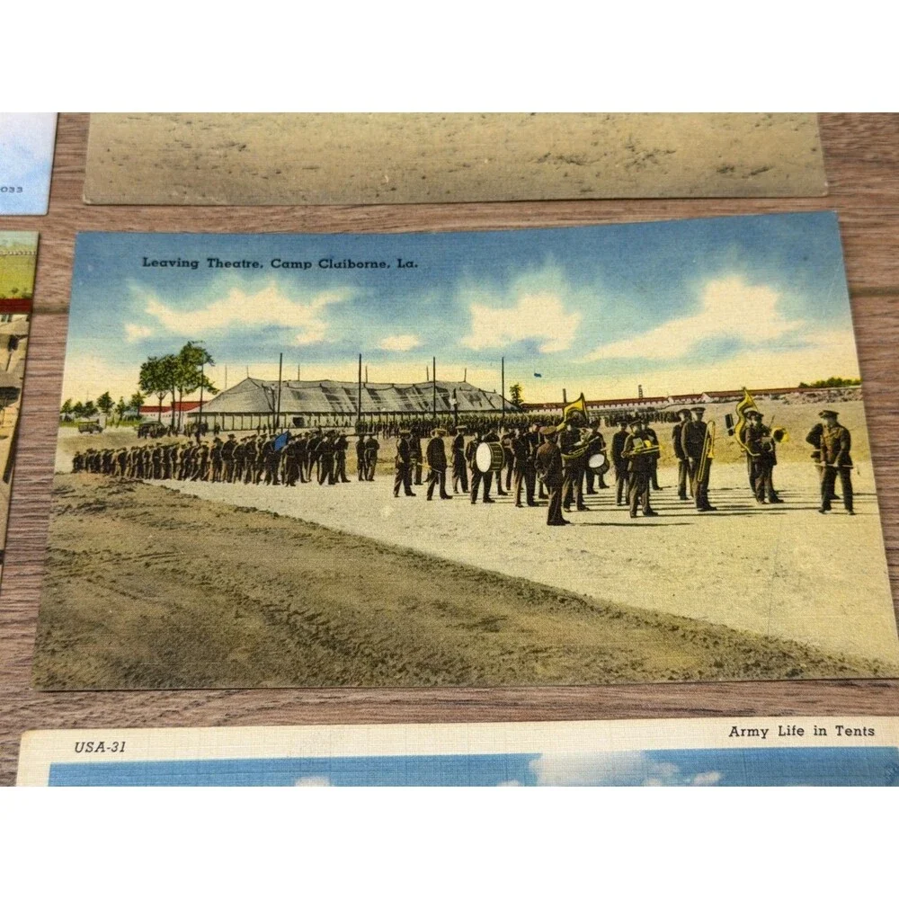 WWII US Army Military Scenes Postcards - Lot of 6 - Unused Never Mailed